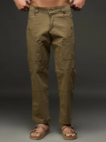 Casual Cargo Pant With Multiple Pockets (Olive)