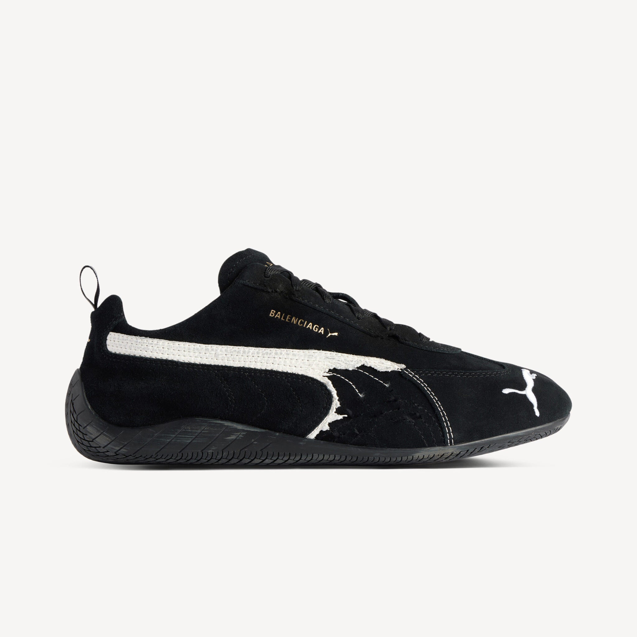 SPEEDCAT SUEDE BALENCIAGA (BLACK/WHITE)