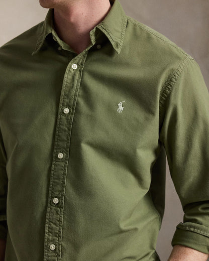 Classic Fit Garment-Dyed Oxford Shirt (Garden Trail)