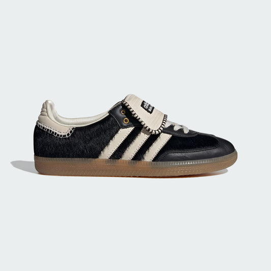 WALES BONNER SAMBA PONY TONAL LOW TRAINERS (CORE BLACK/CREAM WHITE/CREAM WHITE)
