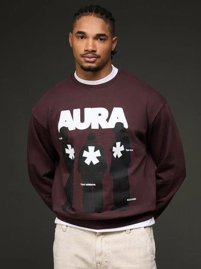Aura Graphic Sweatshirt (Wine)