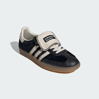WALES BONNER SAMBA PONY TONAL LOW TRAINERS (CORE BLACK/CREAM WHITE/CREAM WHITE)