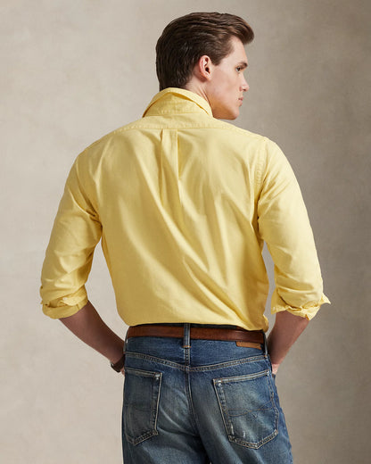 Classic Fit Garment-Dyed Oxford Shirt (Corn Yellow)